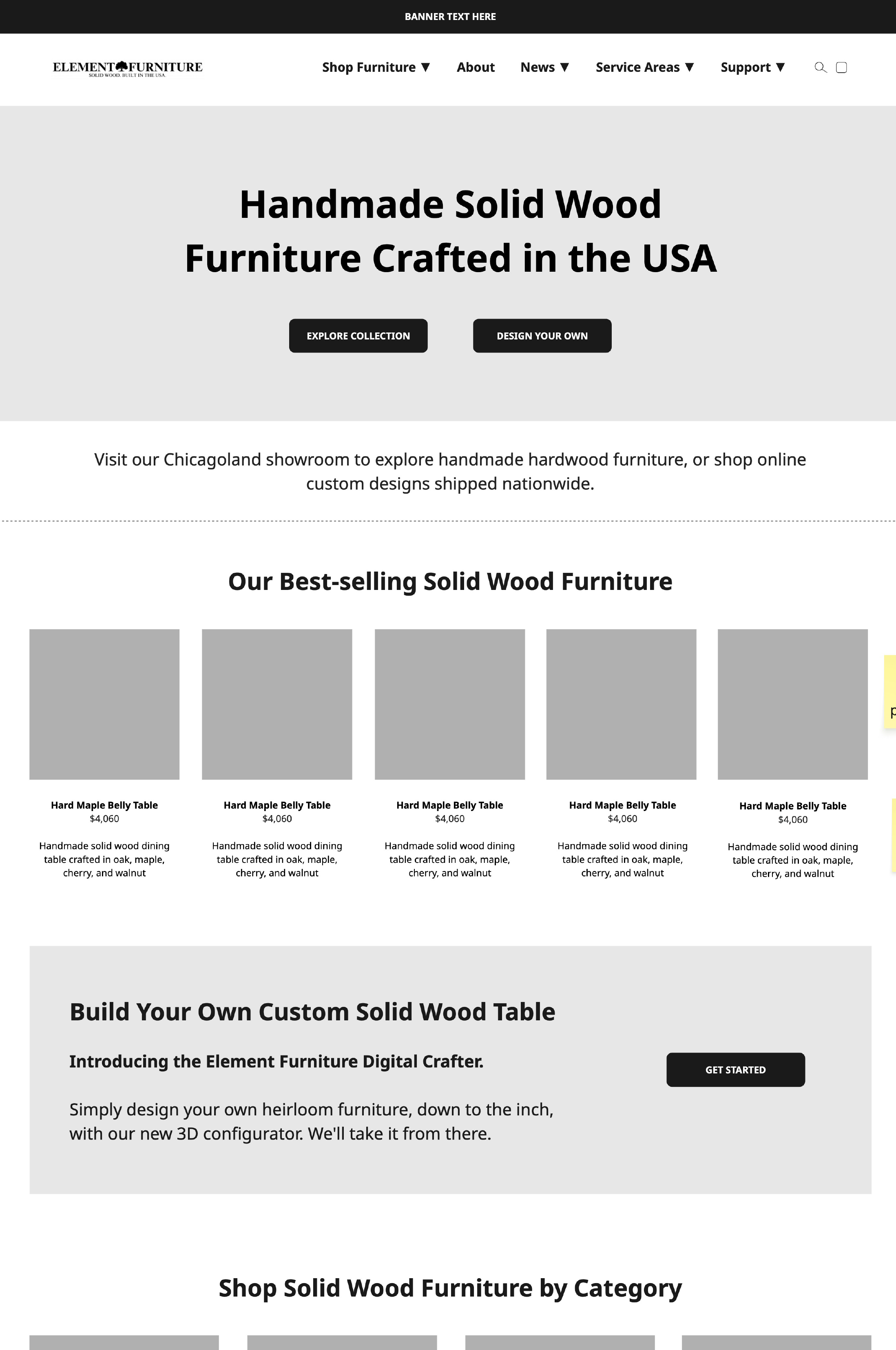 Element Furniture UX design