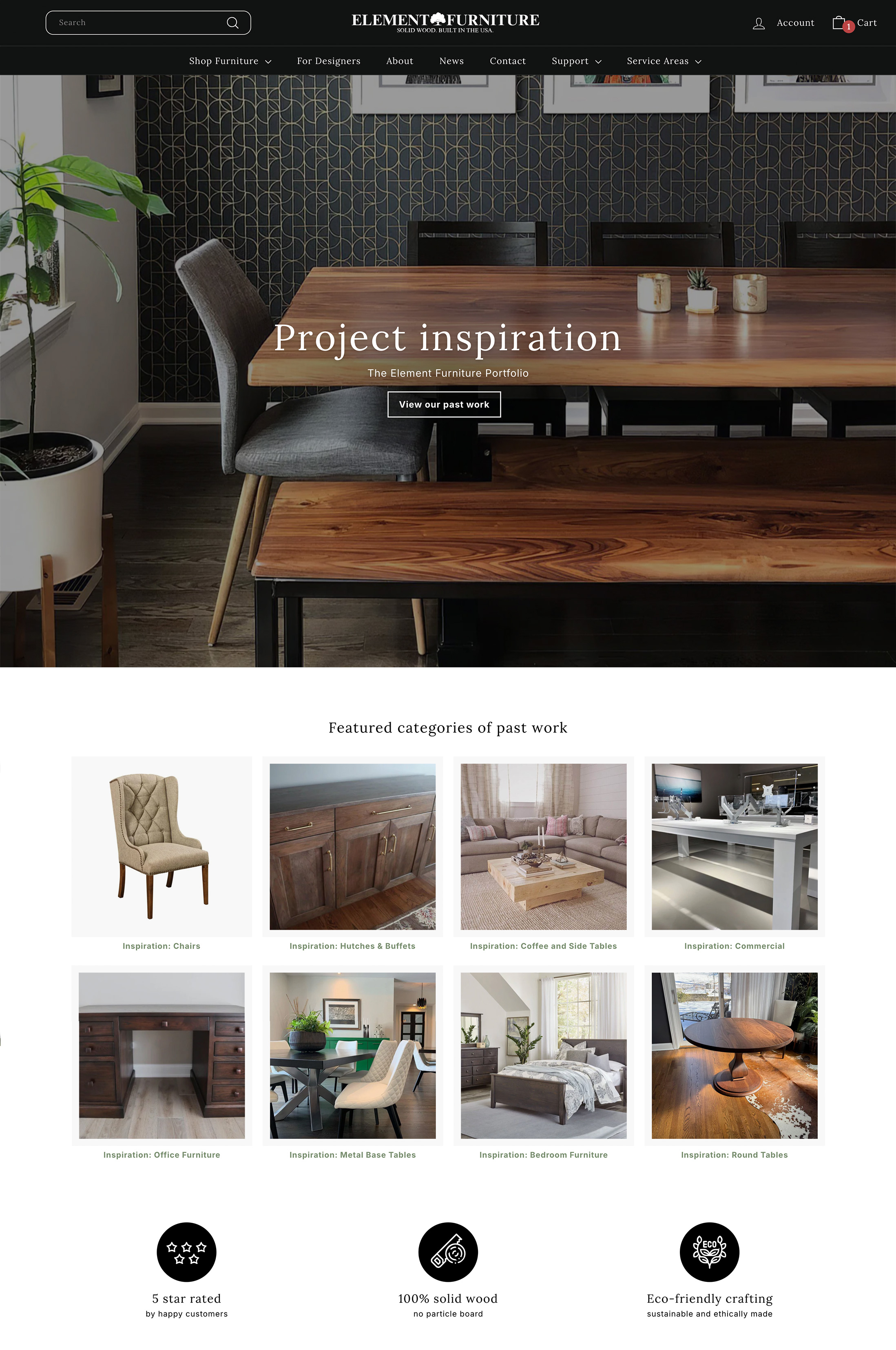 Element Furniture UX design