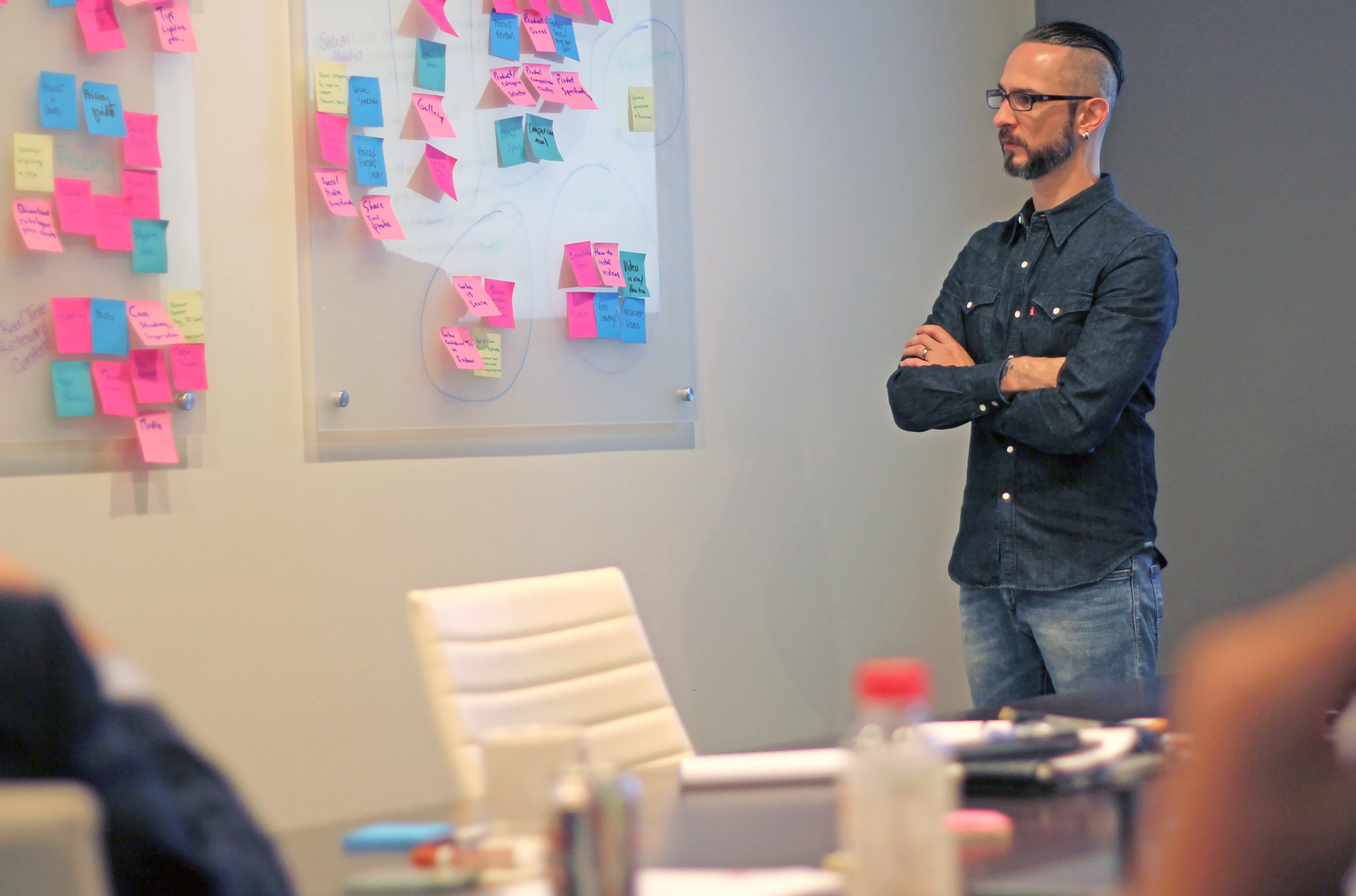 Justin leading a design strategy client workshop